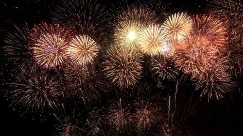 Spectacular Fireworks Display at Night