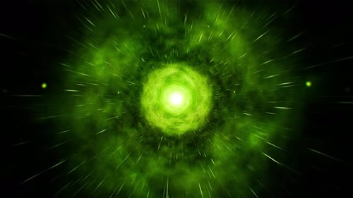 Volez à travers la boucle de fond de ciel de brume verte 4K