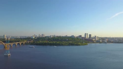 Flying Over the River and the City