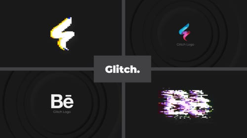 Dynamic Glitch Logo Reveal Intro