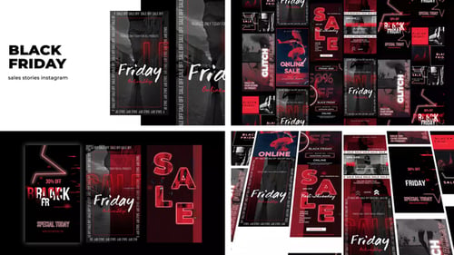 Glitch Black Friday Stories Instagram