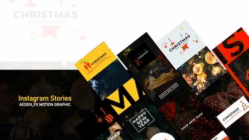 Festive Christmas and New Year Instagram Story Animations