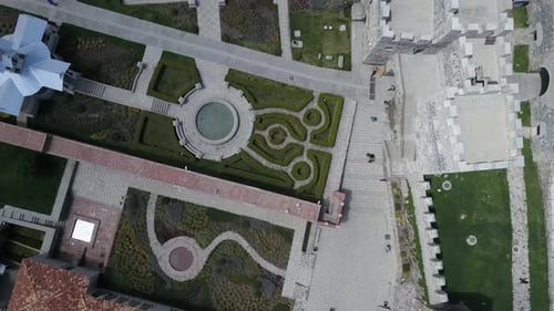 Vista aérea de la fortaleza de Rabati en Akhaltsikhe, Georgia