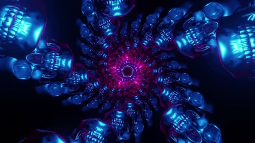 Skull Dance Tunnel 02 4k