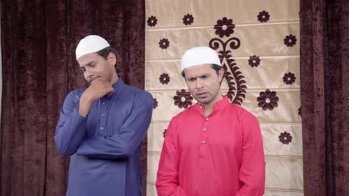 Men with Prayer Caps Thinking and Pondering