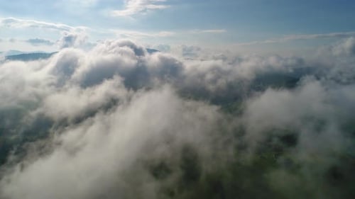 Beautiful Clouds Over Carpatian Mountains