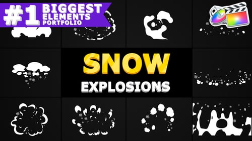 Cartoon Snow Explosions and Liquid Transition Effects