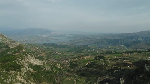 Nature Forest And Mountains Lake Aerial View