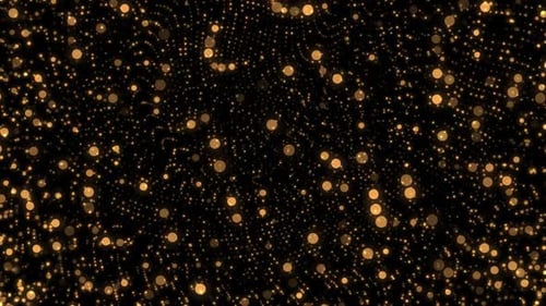 Golden Glitter Particles Shimmering Background Loop