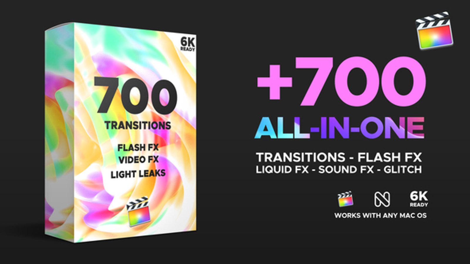 Transitions for Final Cut Pro X & Apple Motion, Elements ft