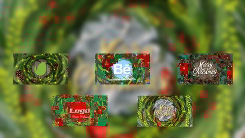 Festive Christmas Wreath Logo Reveal