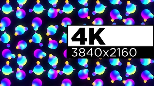 Vibrant Fluid Metaballs Morphing Abstract Seamless Loop Background