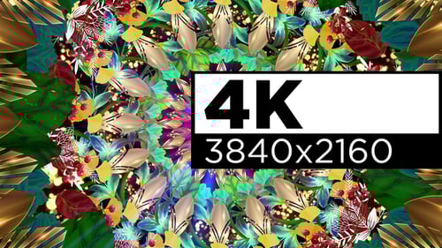 Vibrant Festive Kaleidoscope with Artistic Nature Pattern