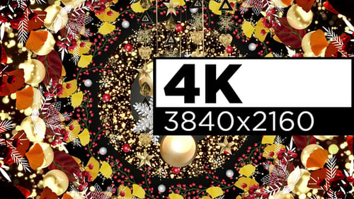 Elegant Christmas Ornaments and Snowflakes with Glittering Festive Background