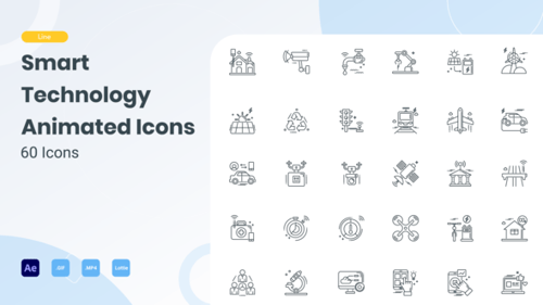 Animated Smart Technology Line Icons