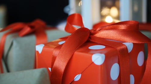 Christmas Gift Box Close Up