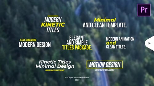Modern Kinetic Titles For Premiere Pro