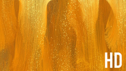 Golden Fluid Abstract Flowing Particles Background