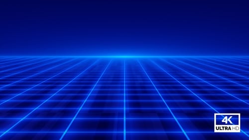 Blue Neon Futuristic Technology Lines Abstract 4K Background V1