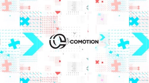 White Glitch Logo Reveal