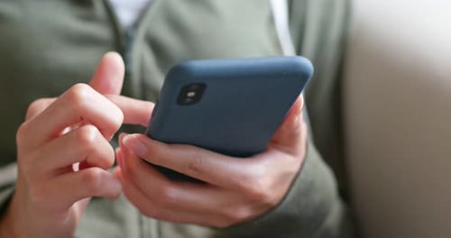 Close up of using mobile phone