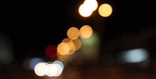 Night City Traffic Bokeh Background