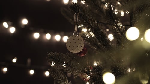 Christmas Tree Ornaments with Sparkling Lights