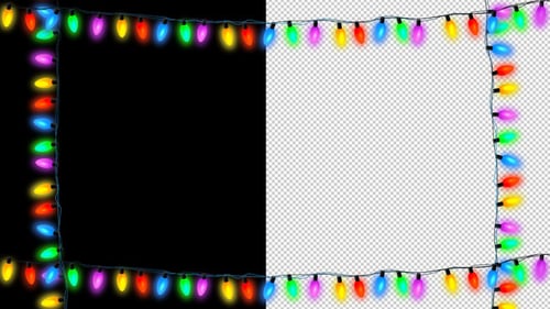 Festive Christmas Lights Blinking Border Animation