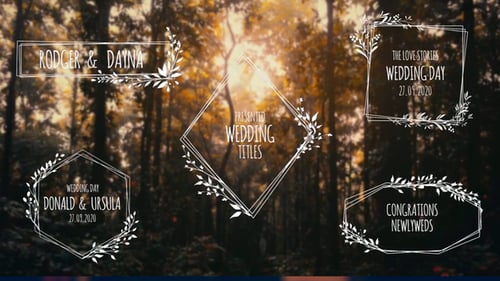 Elegant Animated Wedding Titles with Botanical Frames