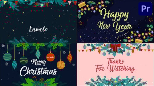 New Year Greetings Slideshow | Premiere Pro MOGRT