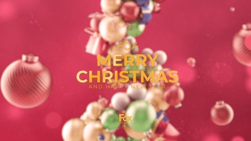 Feliz Navidad Elegante Abstracto 3D