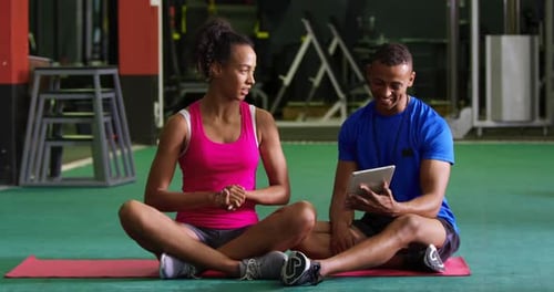 Woman exercising in a gym