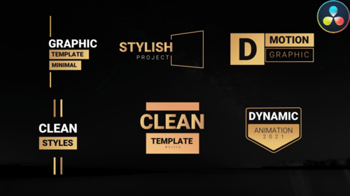 Stylish Text Title Animations with Modern Geometric Design