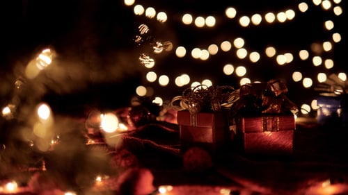 Christmas Holiday Gifts and Decorative Lights