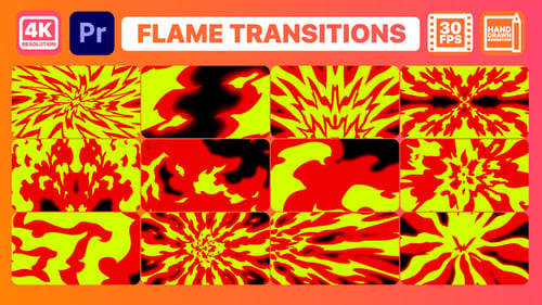 Dynamic Hand-Drawn Flame Transitions FX Pack