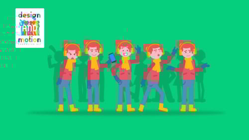 Animated Christmas Winter Woman Character Actions and Loops