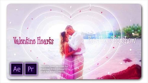 Presentación de diapositivas de Valentine Hearts Parallax