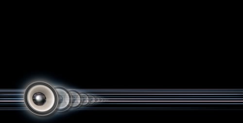 Animated Speakers and Sound Waves Lower Third Graphic