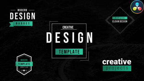 Clean Geometric Text Titles and Animated Badges Pack