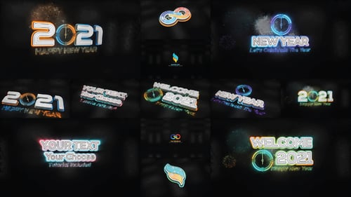 New Year Wish & Texts With Logo