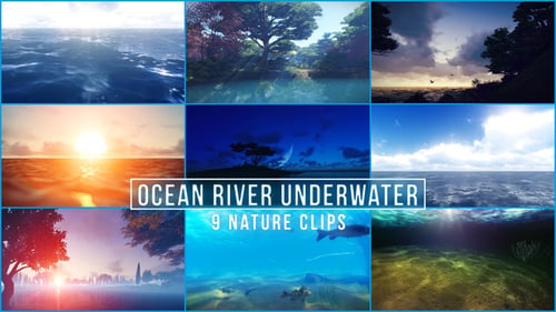 Océan, rivière, sous l'eau. Pack nature.