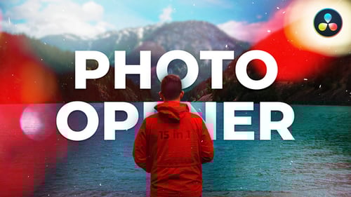 Dynamic Photo Reveal Opener with Cinematic Light Effects