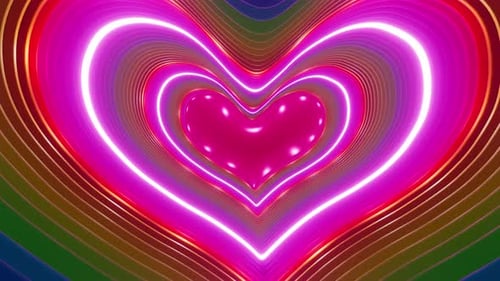 Valentines Love In Tunnel Light 02 4K
