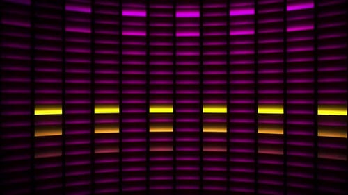 Rhythmic Glowing Equalizer Bars Audio Visualizer