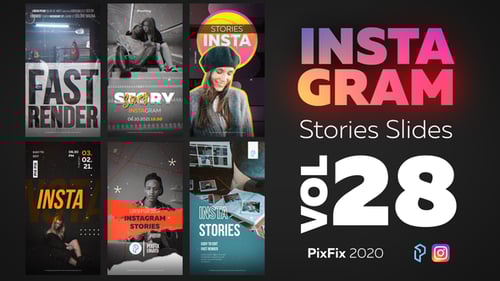 Dynamic Instagram Story Slides with Glitch Effects and Modern Typography