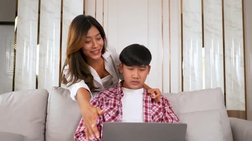 Affectionate Couple Relaxing Together at Home