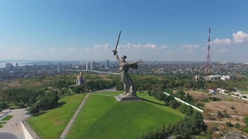 Monument of Motherland Calls in Volgograd, Russia