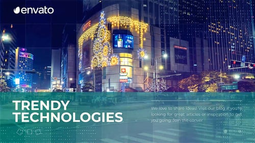 Dynamic Business Slideshow with Modern Glitch Transitions