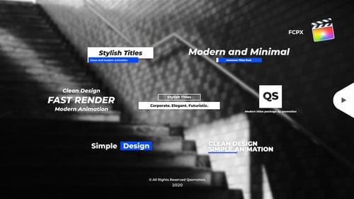 Stylish and Minimal Titles Pack For FCPX
