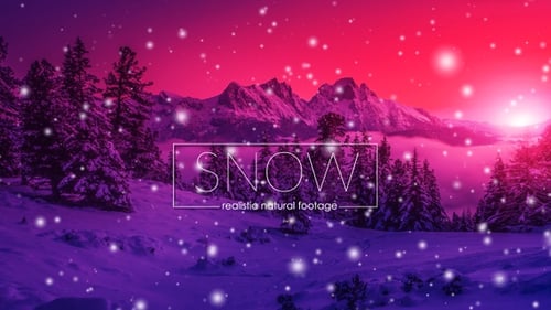 Gentle Falling Snow Particle Overlay for Winter Videos